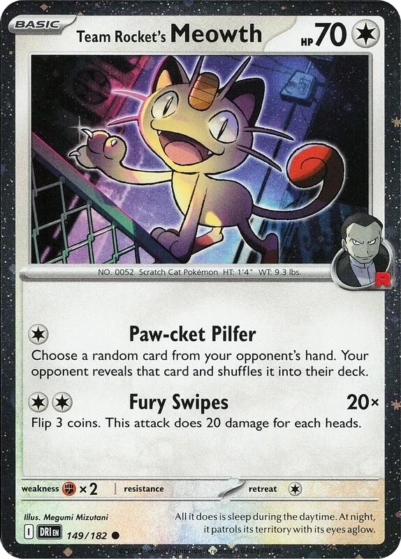 Team Rocket's Meowth (Cosmos Holo)
