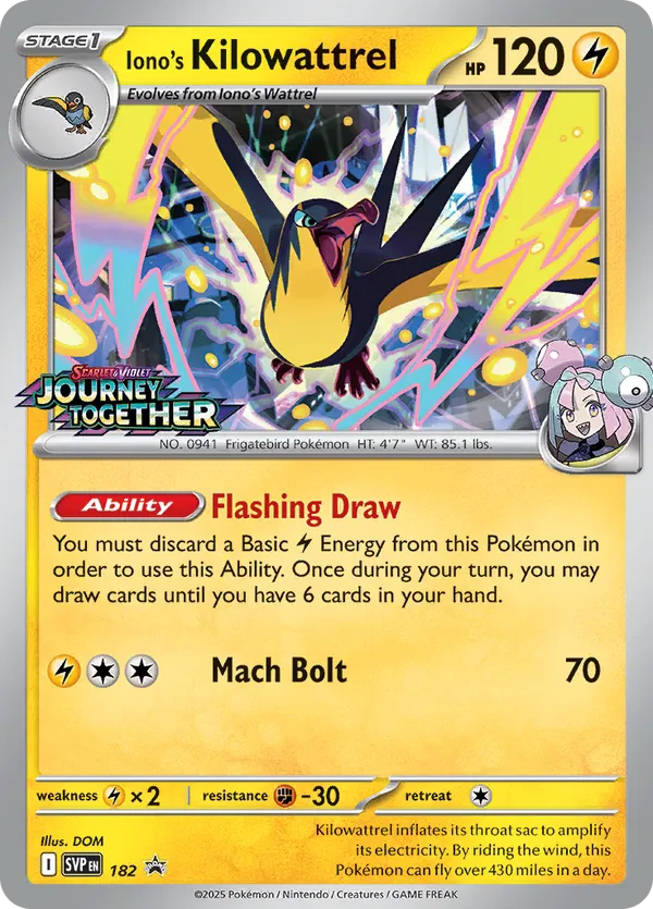Iono's Kilowattrel (Prerelease)