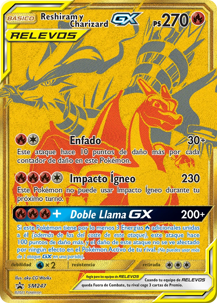 Reshiram y Charizard GX