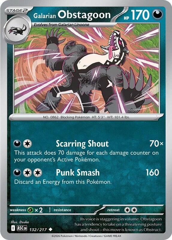 Galarian Obstagoon - 132/217