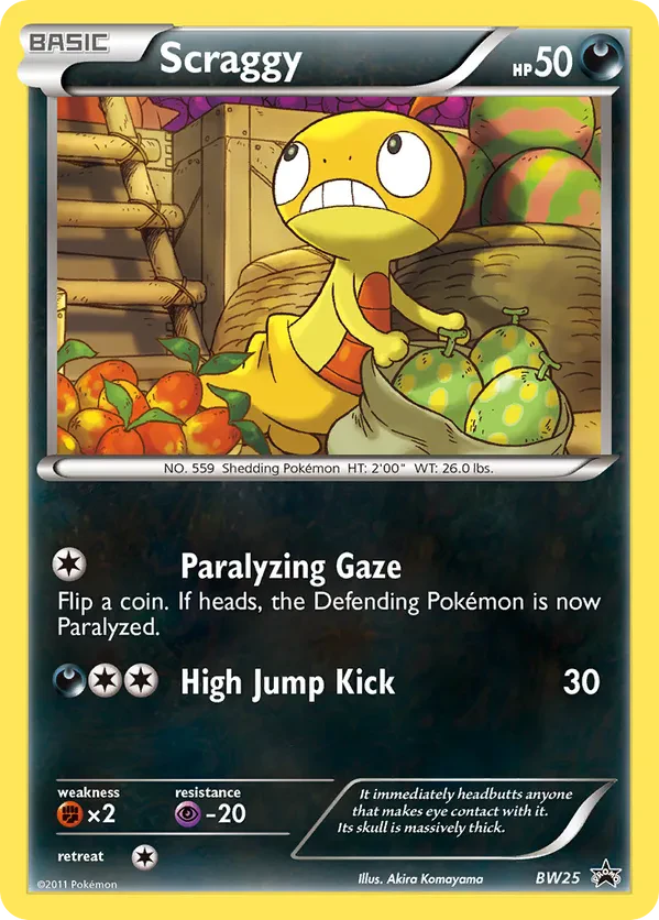 Scraggy - BW25 (Cracked Ice Holo)