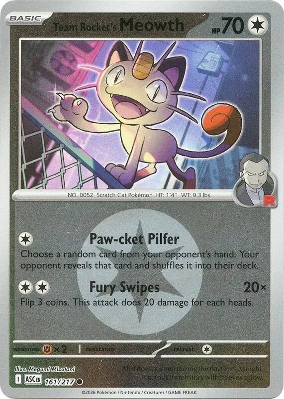 Team Rocket's Meowth (Energy Symbol Pattern)