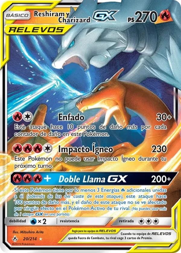 Reshiram y Charizard GX