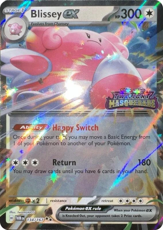 Blissey ex (Twilight Masquerade Stamped)
