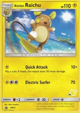 Alolan Raichu (#56 Pikachu Stamped)