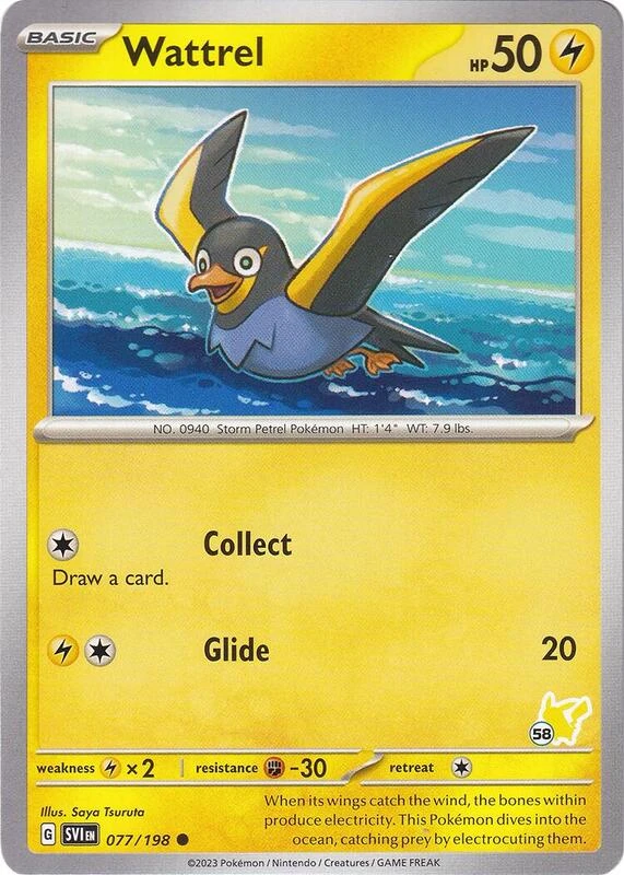 Wattrel - Pikachu 58