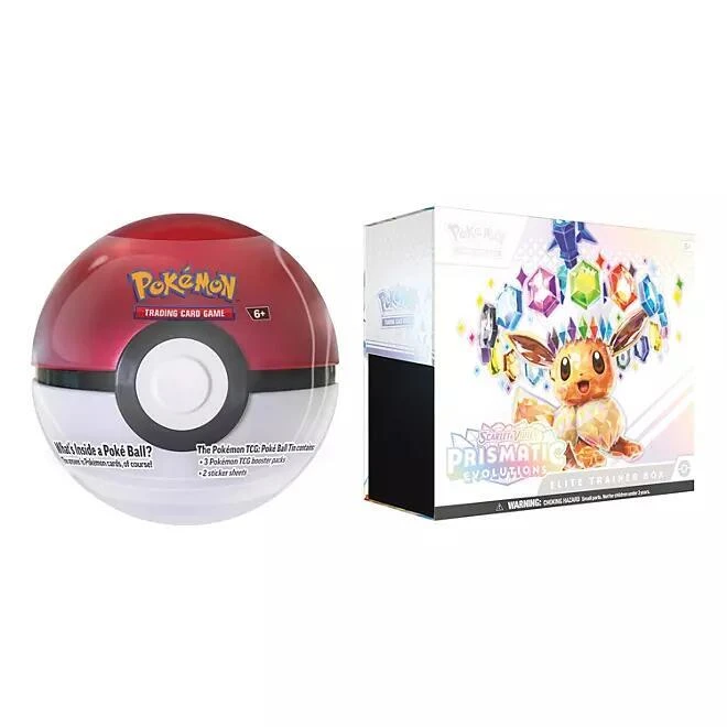 Prismatic Evolutions Elite Trainer Box and Pokeball (Sam's Club)